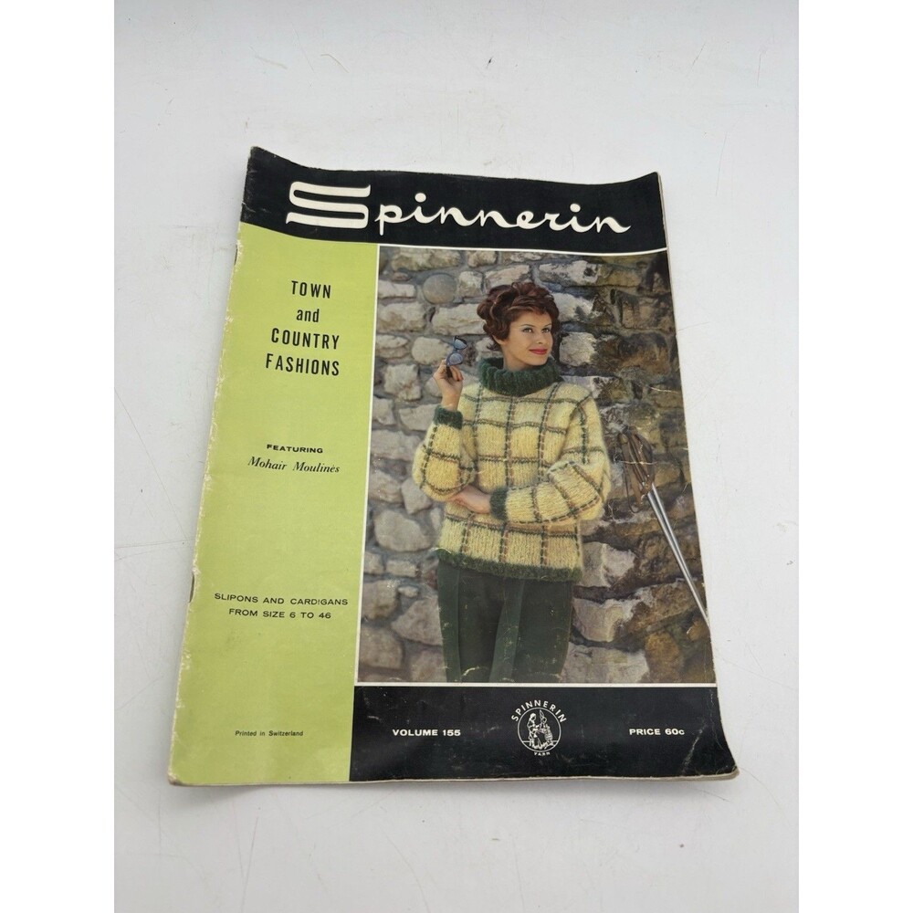 Vintage Spinnerin Town & Country Fashions Knitting Pattern Book Vol 155